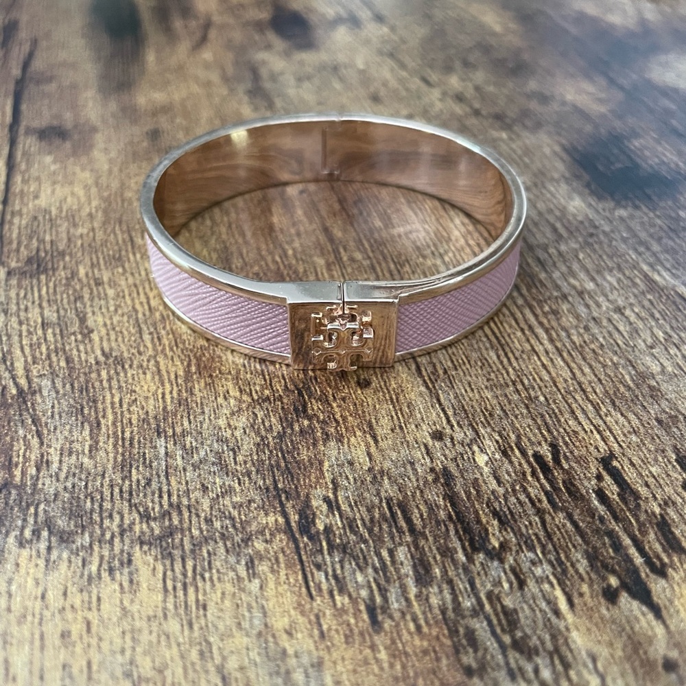 Tory Burch Kira pink hinge bracelet